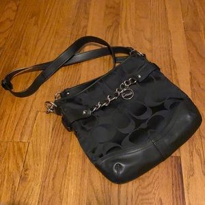 Repost - Coach Logo Crossbody, Black